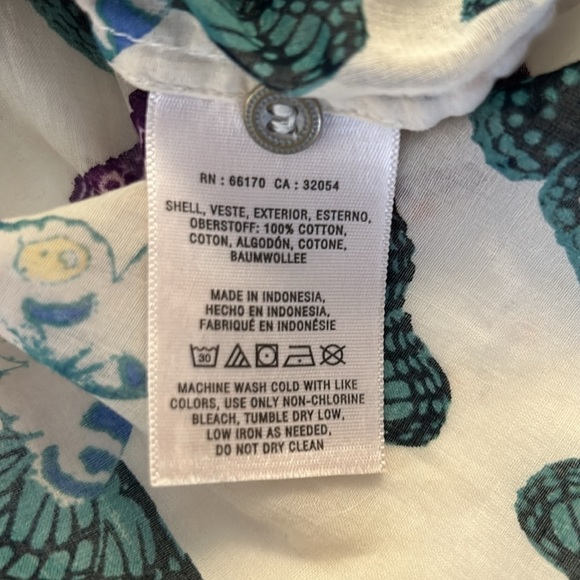 Maeve Anthropologie Butterfly Print Boho Long Sleeve Top Size 0 - Picture 8 of 8